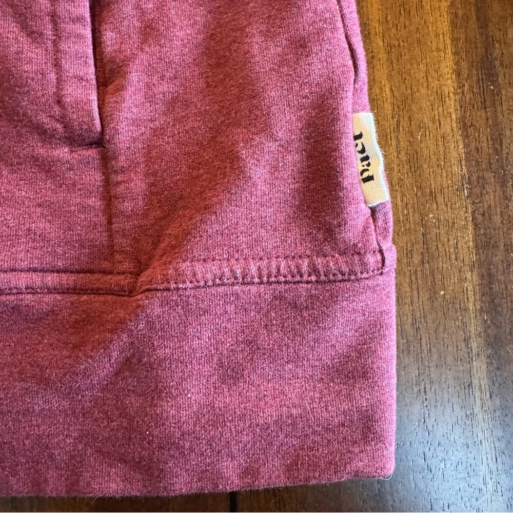 Pact Women Burgundy Heathered Full Zip Hoodie Organic Cotton Elastane Size XS - Picture 4 of 5